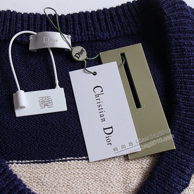 Dior專櫃迪奧2023FW新款刺繡拼色羊毛針織背心 男女同款 tzy3211